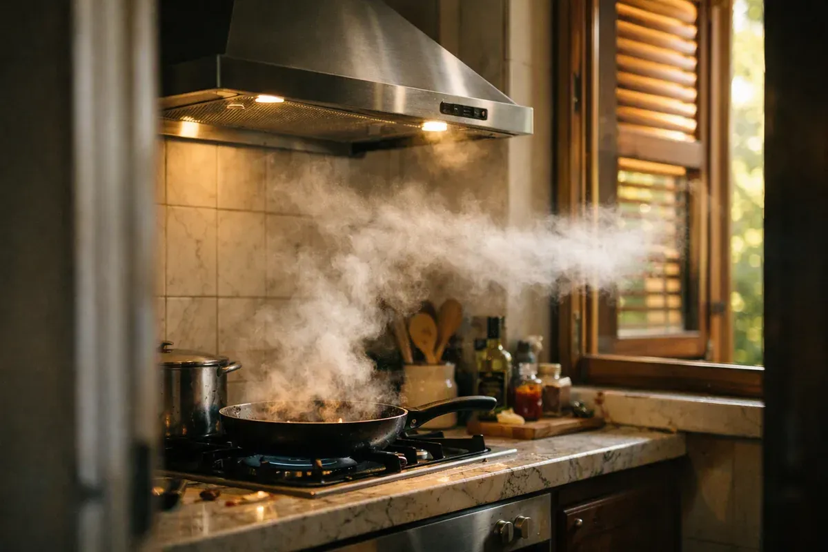 Odori in cucina nonostante la cappa accesa